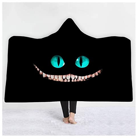TTSJSM äRmeldecke,Decke Mit äRmeln Schwarz Mit Kapuze Decke Erwachsene Reise Picknick Spielen Umhang Decke Hoodie Decke Wurf auf Schlafsofa (Size : 150x130cm)