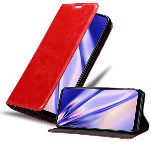 Cadorabo Funda Libro para Motorola Moto E20 / E30 / E40 en Rojo Manzana - Cubierta Proteccíon con Cierre Magnético, Tarjetero y Función de Suporte - Etui Case Cover Carcasa
