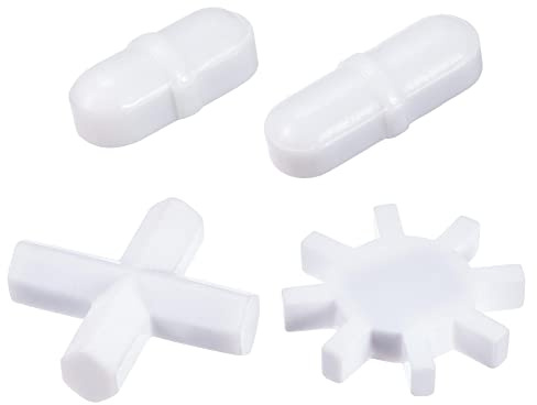 sourcing map 4in1 Set Magnetisch Rührer Mischer Rührstab Stab | Kreuz/Zahnrad/ Ring Form Weiß