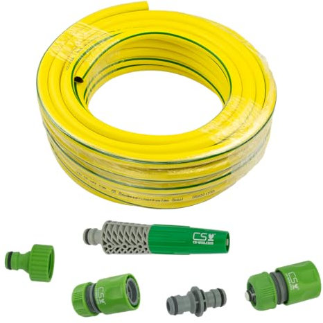 CS Gartenschlauch Set mit Spritzdüse 20 Meter – Ideal für jeden Garten - Komplettset