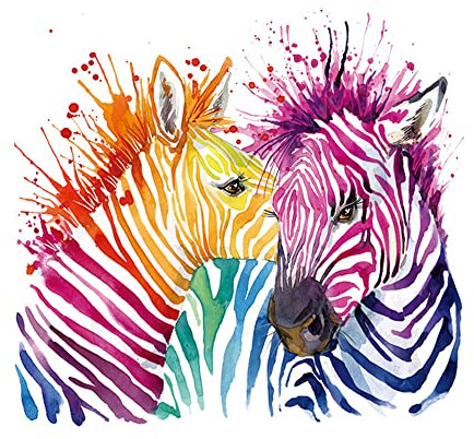 GIVBRO Bügelbilder, Zebra-Applikationen, Aufkleber, Wärmeübertragung, Flicken zum Aufbügeln, für T-Shirt, DIY-Zubehör