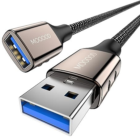 MOGOOD Cavo Prolunga USB 3.0 1m, 5Gbps Cavo USB 3.0 da Maschio a Femmina Compatibile con PC, Laptop, Tablet, Macbook