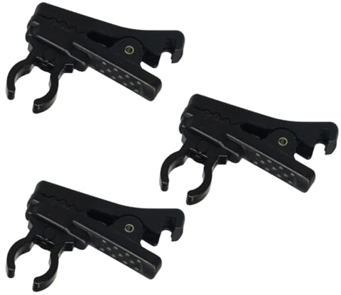 Kicada Lot de 3 pinces à cravate Lavalier en plastique ABS pour micro cravate de 6,5 mm pour Sony UWP Saramonic Sennheiser Boya Lavalier