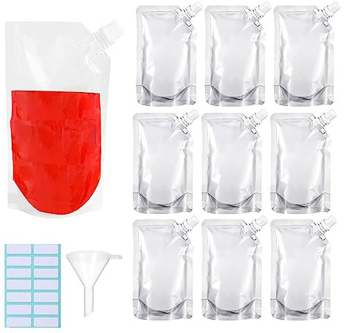 Juego de frascos ocultables y reutilizables para bebidas alcohólicas (8 onzas, 10 unidades)