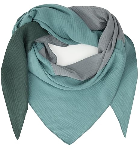 Glamexx24 Damenschal Damenhalstuch viele Farben Unisex Dreiecksform Herbstschal Sommerschal dünner Schal Weich viele Farbkombinationen Leichter Schal