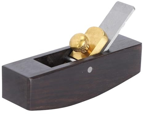 Mini Wood Planer Hand Tool, Pocket Plane, Tiny Ebony Plane for Wood,Small Hand Plane Wood Planer Woodcraft Tool, Perfect for Woodworking, Trimming, Surface Smoothing (D Round Bottom Plane)
