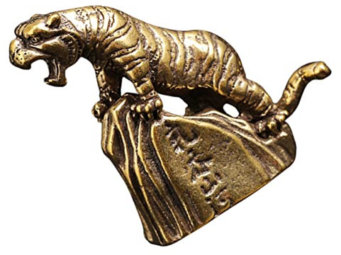 TOPBATHY Autodekoration Tierkreis-Ornamente Wohnakzente Dekor Tierminiatur aus Messing Auto Wohnkultur tortendeko Einschulung Desktop-Tiger-Ornament Desktop-Tiger-Figur Haushalt schmücken