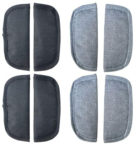 2 Paar Autositzbezüge, Auto-Sicherheitsgurt-Kissenbezüge, Rucksack-Schulterpolster, Kinderwagen-Gurtkissenbezüge, Sicherheitsgurt-Schulterkissenbezüge