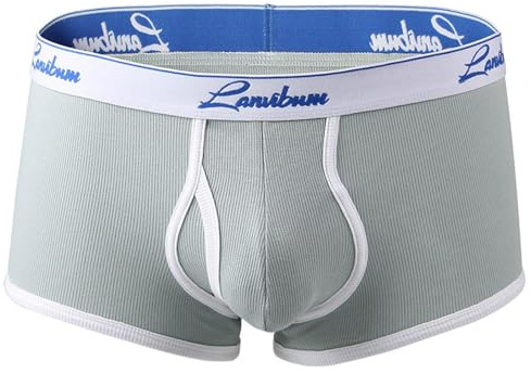 Calzoncillos tipo bóxer para hombre, con correa de suspensorio, reforzadores de bultos, para deportes, para entrenamiento, transpirable, para correr, vasectomía clásica, cómoda, Gris Claro, XL