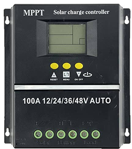 Lapyyne PWM 100 A 12 V 24 V 36 V 48 V Panneau solaire Contrôleur de charge solaire PV Chargeur de batterie avec contrôleur solaire LCD MPPT
