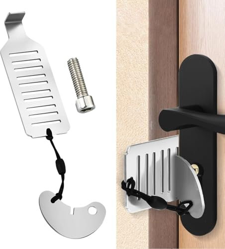 EUBEISAQI Serrure de Porte Portable | Serrure de Voyage Defender pour casier de Porte supplémentaire,Serrure de Voyage Robuste et Portable, loquet de Porte supplémentaire pour la Maison ou l'hôtel