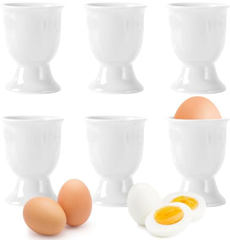 SUPRROW Confezione da 6 bicchieri per uova in ceramica colorata