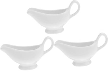 MUCKLILY 3piezas Cerámica Para Salsas Jarritas Para Aderezos y Condimentos Para Cocina y