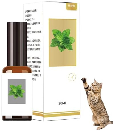 Generisch Cat Nip Spray, Catnip Spray für Katzen - 30 ml sichere flüssige Katzenminze Joy Cat Spray | Langlebig anziehen Accessoires, Trainingswerkzeug, mildes Kätzchenverhalten Öl zum Beruhigen