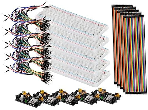 DIYEAH Breadboard for Starter Learning Power Supply Module and Breadboard Jumper Wires for Diy Projects