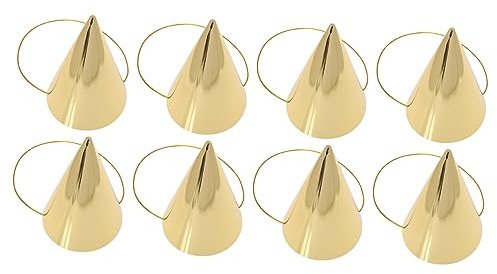 Supvox 8 Stück Geburtstagshüte Kinder Partyhüte Aus Papier 16.50X11.00X11.00Cm Glänzende Goldene Geburtstagskegel Für Kindergeburtstag Feierdekorationen Mitgebsel