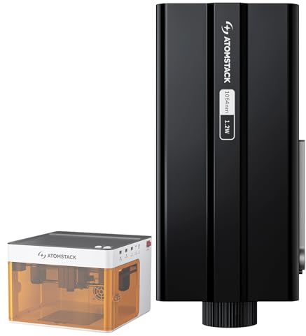 ATOMSTACK P1 1.2W Infrarot-Lasermodul Geeignet für P1 5W Dual Laser Graviermaschine Tragbarer 1.2W Infrarot-Laser PC-Handy, Offline APP Gravur