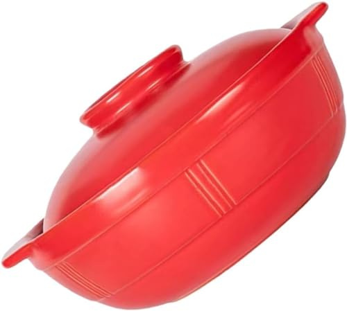 Terracotta Casserole Pot - Ceramic Clay Shabu Pot with Lid, Non-Stick Cookware for Braised Chicken & Rice, Ideal for Gas Heaters & Home Cooking