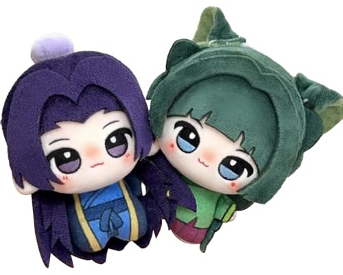 MABAIUDE Maomao and Jinshi Plush Figure Anime Soft Stuffed Doll Maomao Plush Schoolbag Wallet Pendant Charm Mini Hug Pillow Decoration Collectible Gifts