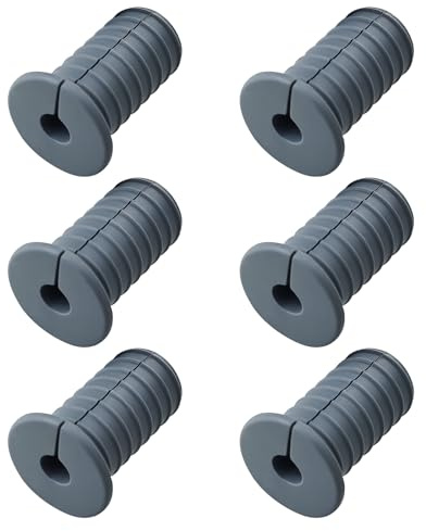 HHXUUAN 4Pcs 3/4 in 19mm Cable Wall Grommet, Anti‑Slip Split Bushing Grey | silicone, wall hole pass‑through, tool‑free split install, for Starlink, ethernet, home network, cable abrasion protection