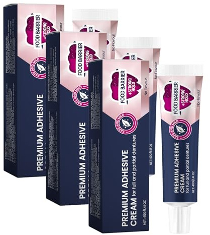 Zahnersatz Kleber, Denture Bond, Zahnprothesen Haftgel, Haftschutz Für Zahnprothesen, Extra Starker Halt, Super-Stark Die Dritten, Zahnprothesenkleber (3 Stück)