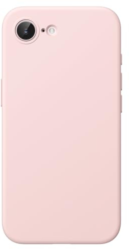 JETech Cover in Silicone per iPhone 17e/16e, Rosa chiaro | Touch Morbido Setoso, Custodia Protezione Antiurto, Antigraffio, Fodera in Microfibra