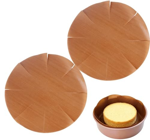 Dauerbackfolie Rund, Backpapier Wiederverwendbar, Für Professionelle Bäcker Und Hobbybäcker, 2 Stück Runde Backmatten 40 cm Durchmesser 0,12 mm Stärke