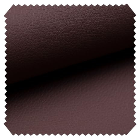 novely® SOLTAU - Weiches PU-Kunstleder in Premium-Qualität - Robuster Polsterstoff - Möbelstoff in Echtleder-Optik - Pflegeleichte Meterware 1lfm | Farbe: 23 Braun