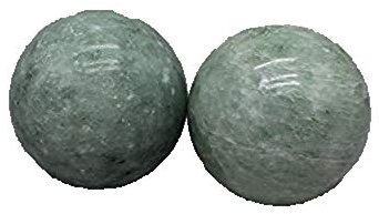 Fashion158 - Par de Bolas de Piedra de Jade, diseño Antiguo