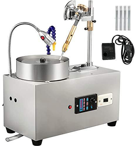 VEVOR Polisseuse Gemmes Machine de Polissage de Bijoux 2800RPM Machine de Polissage de Roche à Facettes Gemmes Machine de Polissage de Tampon Polisseuse de Roche