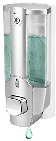 Wand Seifenspender, Flüssigseifen Spender nachfüllbarer Seifendosierer für Flüssigseife, Füllmenge 300 ml, für Bad, Küche Wand Seifenspender, wasserdichter und tropffreier Flüss