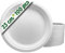 GoBeTree 100 assiettes jetables rondes en bagasse de canne à sucre blanches de 23 cm. Assiettes en papier jetables extra-résistantes, pour camping, pique-niques, fêtes, barbecues, anniversaires
