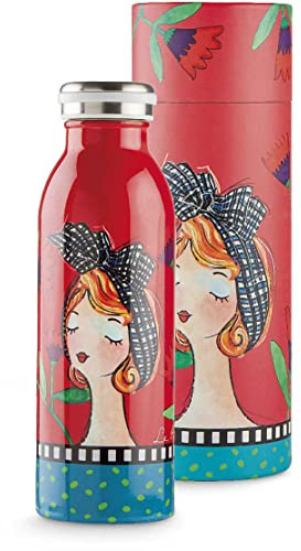 Egan Bottiglia Termica Collezione Le pupazze. Oggetto Realizzato in Acciaio di Colore Rosso. La referenza è KPU44/S
