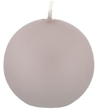 Kugelkerzen Taupe Rose mit Metalleffekt (Metallic Matt), Ø 8 cm, 6 Stück