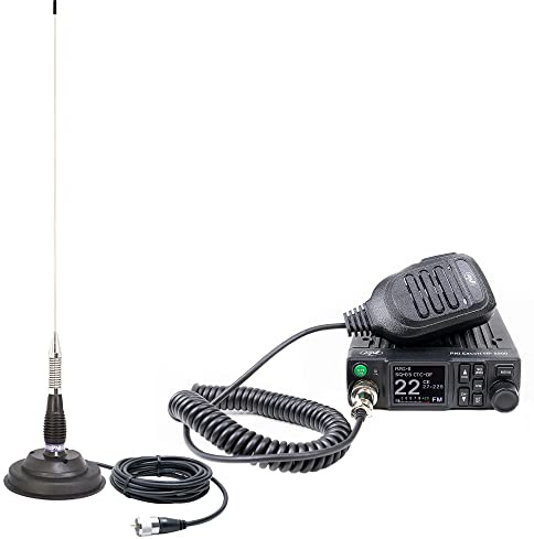 CB-Funk PNI Escort HP 8900 ASQ, 12-24V + CB Antenne PNI ML100 mit Magnetfuß, 12V / 24V Netzteil, RF Gain, Roger Beep, CTCSS-DCS, Dual Watch