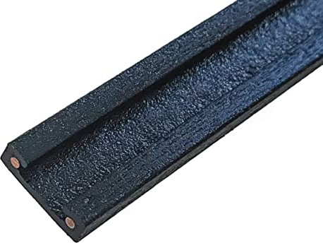 Sistema Binario Per Illuminazione, Guida Barra Plastica Elettrificata, Per Striscia Led e Faretto Led, Per Scaffalatura Sottopensile, Colore Nero 2 Metri