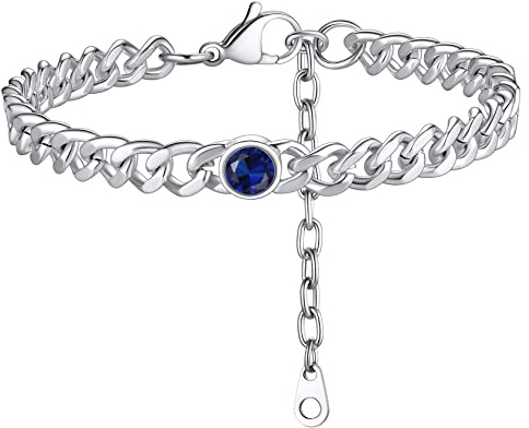 ChainsHouse Gold Cuban Anklets for Women Waterproof Feet Bracelet Chain Anklets for Women Summer Jewelry Silver Anklet Stainless Steel Plus Size Anklet Foot Jewelry Birthstone