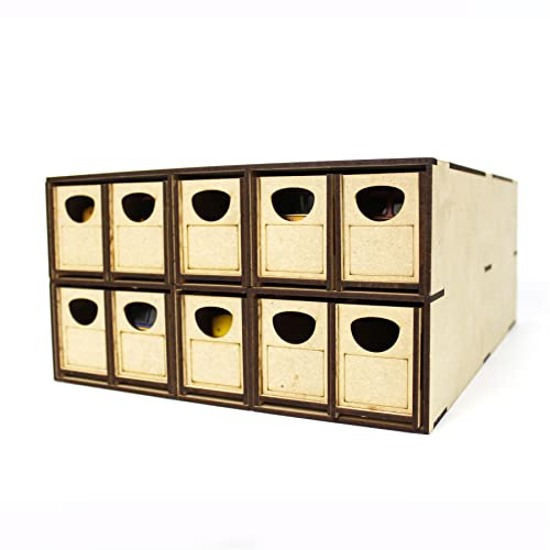WWS War World Scenics WWScenics Loco Storage Box | 10 Drawers | Model Railway MDF Locomotive Case