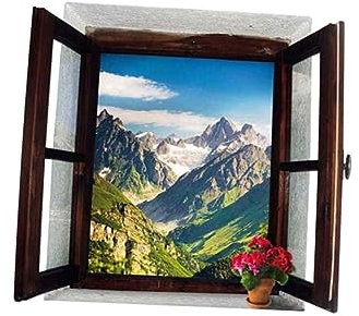 Homoyoyo Hintergrund Wandsticker Wandbild Fensteroptik Für Wohnzimmer Schlafzimmer Dekoration Tv Hintergrund Ablösbar Stilvoll Und Langlebig
