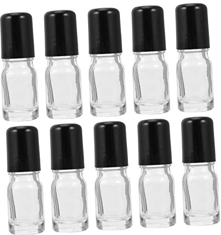 DOITOOL 25pcs Empty Refillable Roller Ball Glass Essential Oil Bottles Perfume Cosmetic Sample Vials for Fragrance Oils