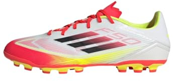 adidas Unisex - Adulto F50 League Football Boots Artificial Ground, Cloud White/Core Black/Solar Yellow, 43 1/3 EU