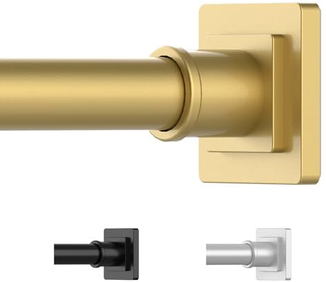 UIOSANRT Gold Shower Curtain Rod 31-79 Inches Non-Slip Tension Mounted Shower Rods