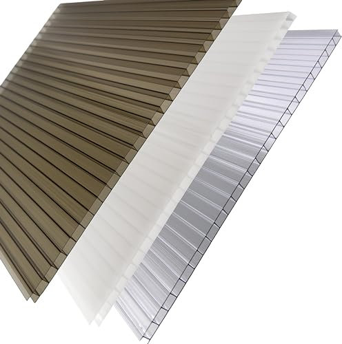 Britshield® Polycarbonate Greenhouse and Roofing Sheets Various Thickness / Size / Colour - 4mm / 6mm / 8mm / 10mm / 16mm / 25mm (Thickness: 4mm)