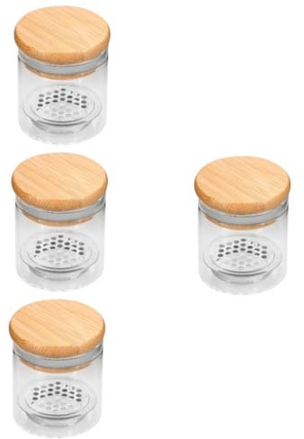 NUOBESTY 4 Stück Stiftwaschbecher Nagelbürsten-Waschmaschine Wasserspender Nailart-Reinigungswerkzeug Clipper UV-Lampe Glasreiniger pinselbecher Nagelbecher Nagelkunst Schale Tasse hölzern