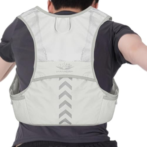 Laufweste-Tasche | Wasserrucksack mit reflektierenden Streifen, Trinkrucksack, Weste, Handyhalterung für Trailrunning, Joggen, Radfahren