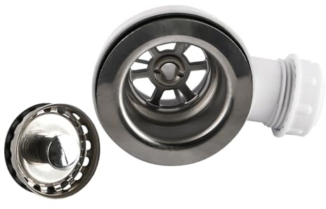 Sarini Stainless Steel Kitchen Sink Basket Strainer Stopper, Sink Strainer 70mm Pp Flange Sink Basket Strainer, Mini Basket Strainer Waste Kit Kitchen Flange