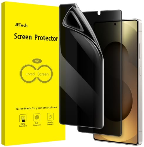 JETech Privacy Pellicola Protettiva per Samsung Galaxy S25 Ultra 5G, Anti-Spy Flessibile TPU Film, Compatibile con Sbloccare Impronte Digitali, Pacco da 2