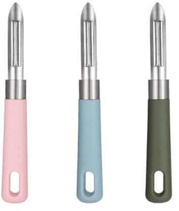 UYVPAER 3Piezas Pelador Patatas Pelador Verduras Manual Pela Patatas Multifunción Peeler Con Hoja De Acero Inoxidable Pelapatatas 18Cm Mango Para Pelar Papas, Zanahorias Y Todo Tipo