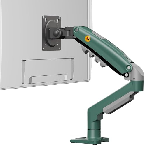 Single Monitor Arm for 17 to 30 Inch Computer Screens, Monitor Stand Load up to 9 kg, Rotate Tilt Swivel Adjustment VESA 75 & 100 mm (F80-XK)