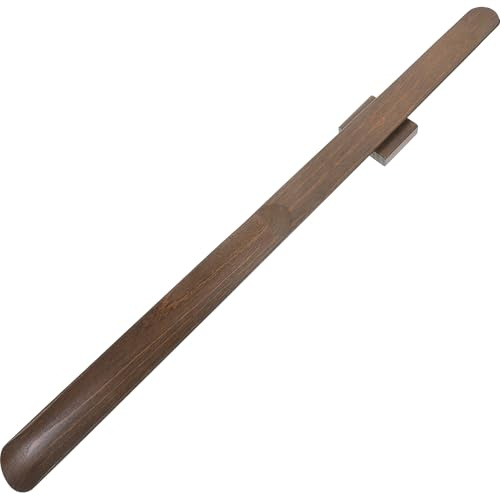 LRXIYODE Magnetiskt Skohorn i Långt Handtag i Valnötsfärg Ergonomisk Skolyftare för Hemmet Bekväm Användning för Äldre och Gravida Skonsam mot och Fötter Energisparande Design